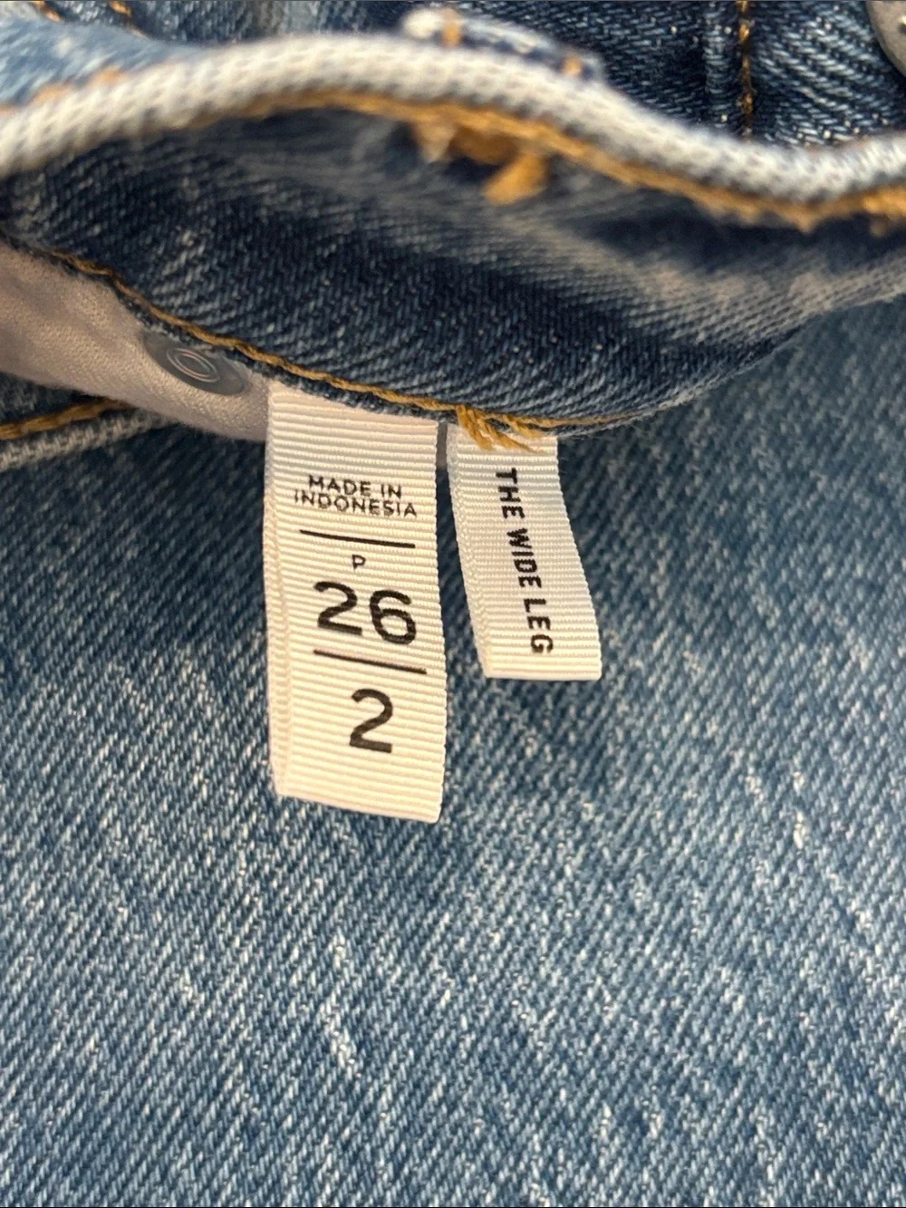LOFT Medium Blue Wide-Leg Jeans - Picture 3 of 4